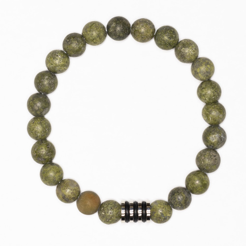 Pyrit Armband matt mit 8 mm Steinen